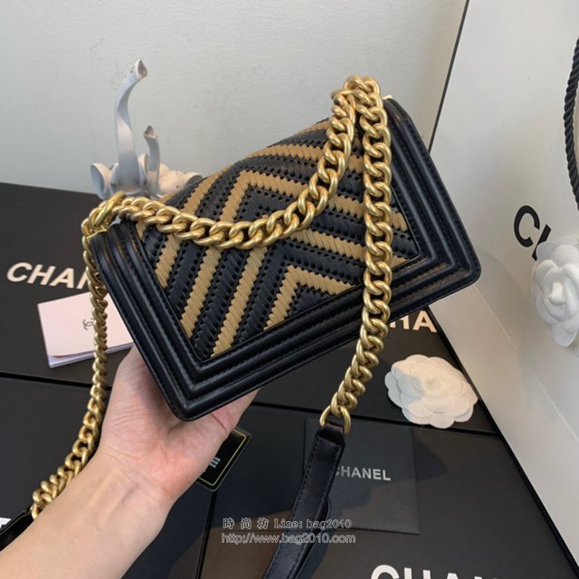 Chanel女包 A67085 新款leboy 2019最新編織大V 香奈兒鏈條斜挎包 香奈爾單肩包  djc2599